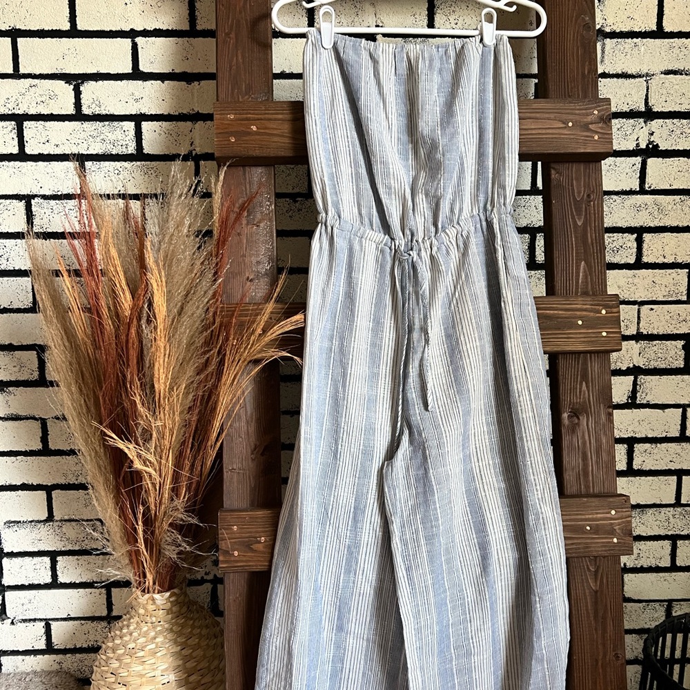 Lulu’s striped jumpsuit